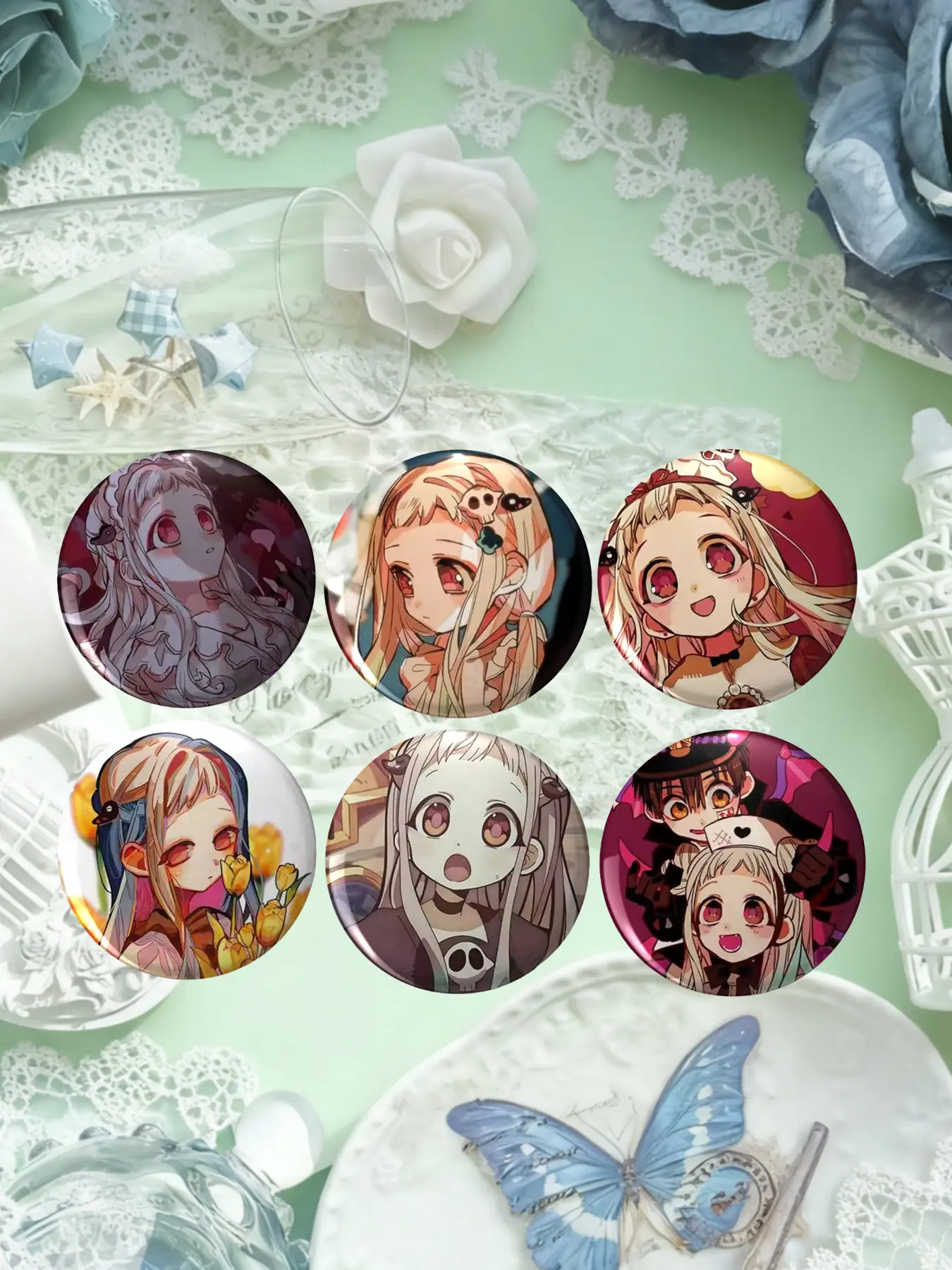 Cute Anime Character Brooch Set, Student Essential Gift, Bag and Clothing Decoration, Creative DIY Accessory, Perfect Holiday Present