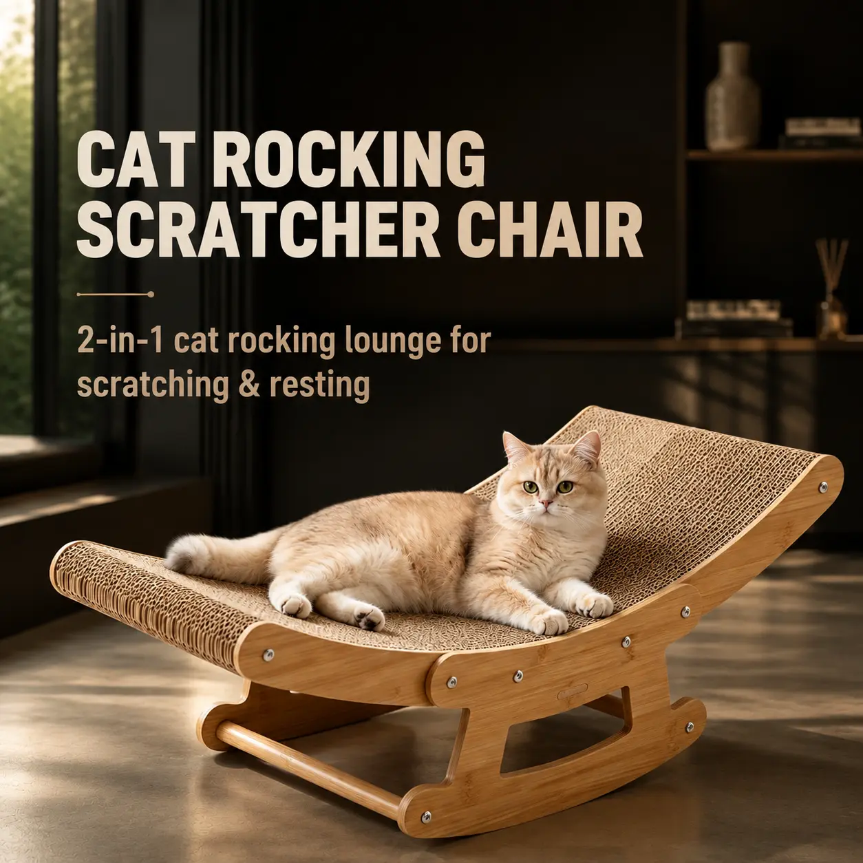 [MyU Per] Cat recliner scraper board anti scratch cat nest wooden sword hemp grinding claws scratching pad pet hammock sofa toy carton Kitten Homemade tiktokshopspringglowup SummerVibes petlovers SummerVibes petlovers