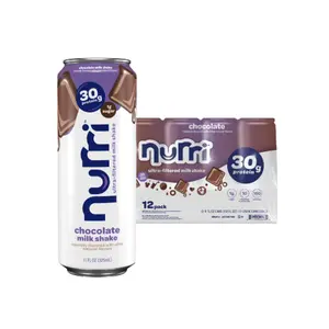 Nurri 30g Chocolate, Strawberry & Vanilla Low Sugar Ultra-Filtered Milkshake 11 fl. oz., 12 pk. High Protein Shake Beverage Flavor Low, Meal Replacement