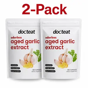 [2-Pack] Vegan Odorless Aged Garlic Extract Softgels, Herbal Dietary Supplement, Supports Immune & Heart Health, Daily Energy & Antioxidant Protection, Non-GMO, Gluten-Free