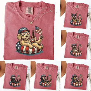 Comfort Colors USA 250 Years Dog Shirt, 50 Dog Breeds Available – Funny 4th of July Beer Dog Tee, Patriotic Dog Lover Shirt, American Flag Puppy Tee, Independence Day Gift