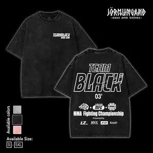 Team Black Jinx MMA Gym Manhwa Vintage Washed Graphic Tee Unisex Heavyweight Soft Cotton T-Shirt, Joo Jaekyung Manhwa, BL Korean Streetwear Tshirt,