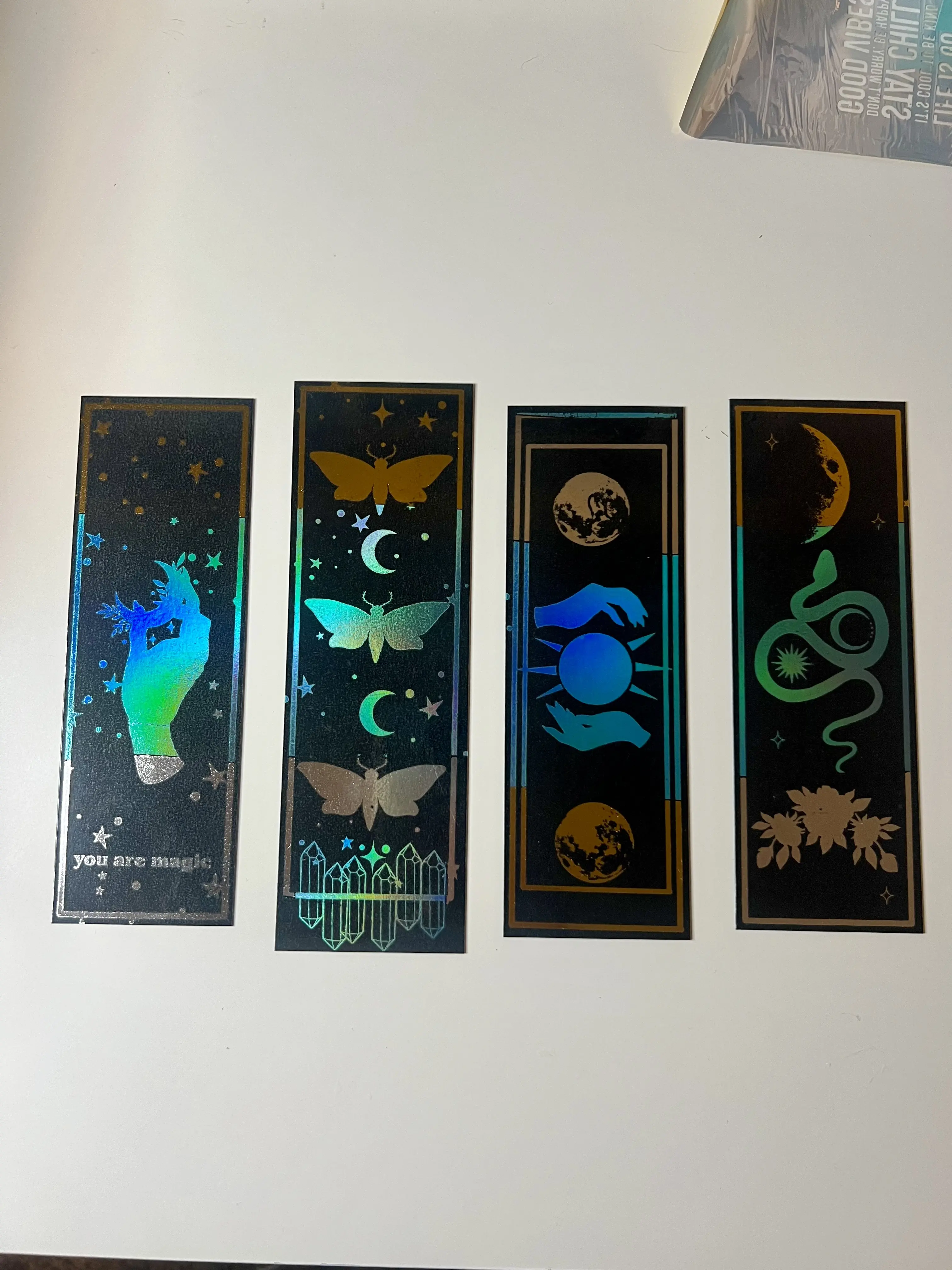 Holographic Magic Foil Bookmarks