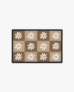 Daisy Check Ivory Doormat