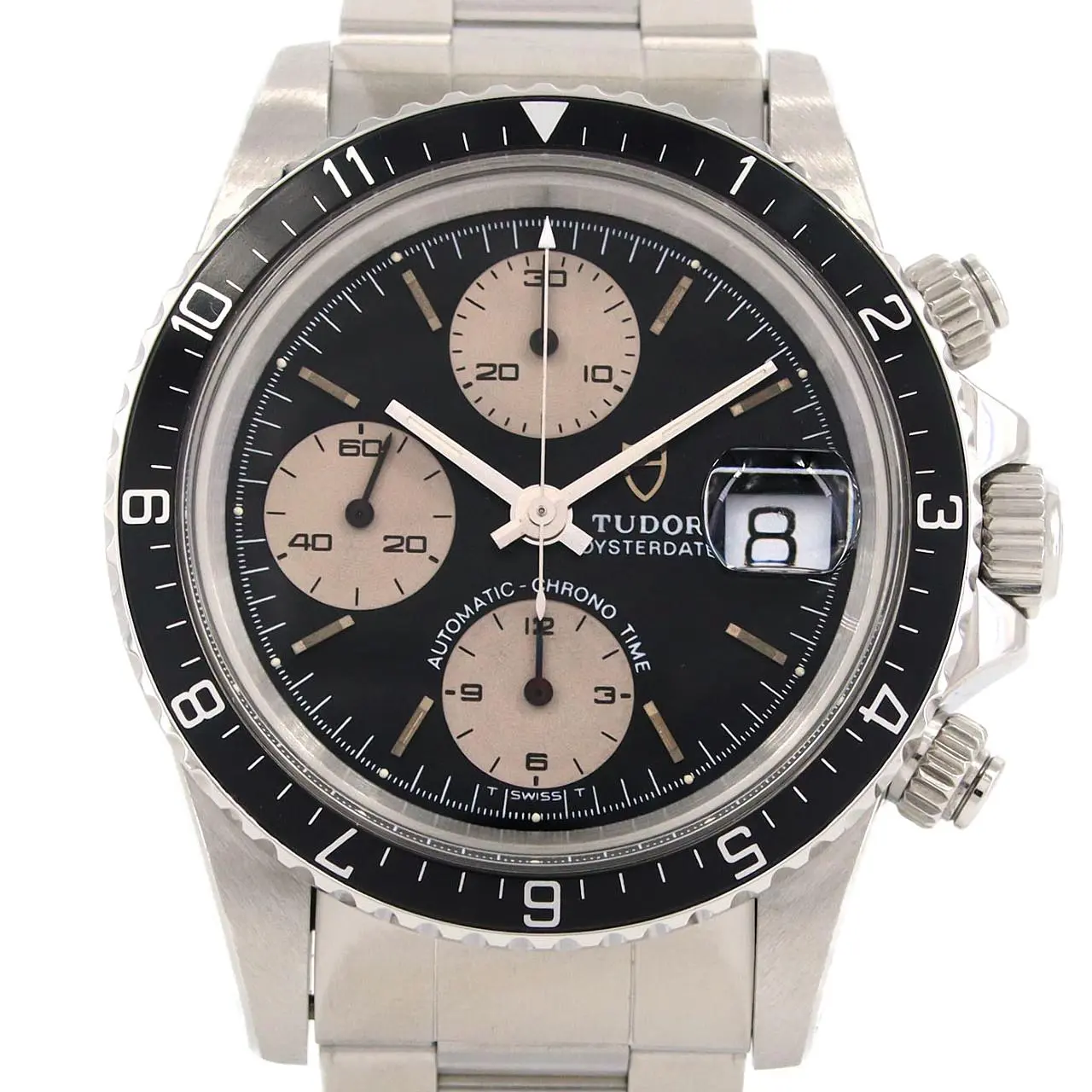 Pre-owned Tudor Stainless Small Leather Goods Chrono Time Steel Chronograph