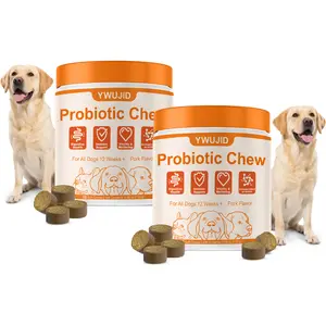 Dog Probiotic Supplement Chews | With Prebiotics, Fiber & Enzymes | Plant-Based Daily Formula Dog Probiotic Supplement Chews | With Prebiotics, Fiber & Enzymes | Plant-Based Daily Formula