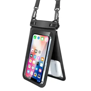 Waterproof Phone Pouch, 1 Count Clear Case with Lanyard, Double Compartments, IPX8 Floating Dry Bag with Adjustable Strap for iPhone 17 Pro Max/Plus Galaxy S22 S23 Up to 9", Universal for Beach, Swimming, Diving, Cruise & Outdoor