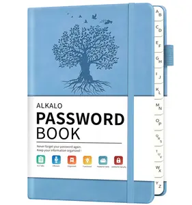 Password Book with Alphabetical Tabs, Password Keeper Book, 160 Pages/100GSM Hardcover Notebook, Password Organizer for Internet Website Address Login