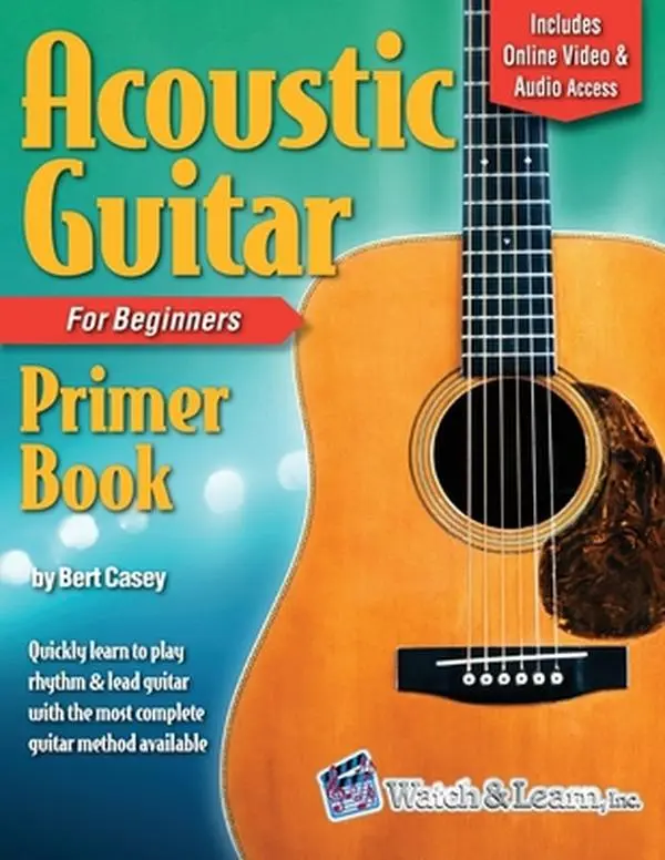 USED Book - Acoustic Guitar Primer Book for Beginners with Online Video and Audio Access by Casey, Bert (Paperback) - english