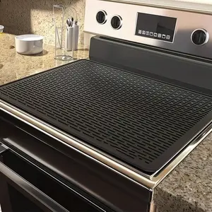 Heat Resistant Silicone Stove Top Cover 2-in-1 Dish Drying & Grill Protector Non-Slip Dishwasher Safe for Home Cooks & Outdoor Kitchen Household Appliances Coasters Mat Tableware Set