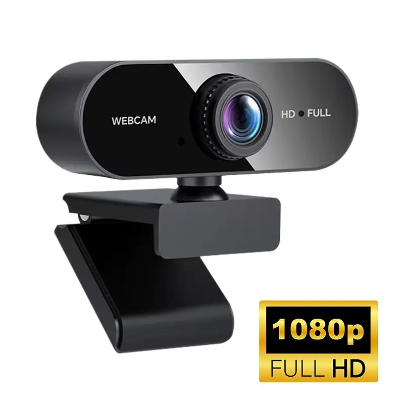 Full HD Web Camera, 1 Count USB Plug 1080P Webcam with Microphone, Web Camera for Video Calls, Conference, Live Work, Web Camera for Desktop Computer, USB Computer Webcam, USB Online Webcam, Webcam Streaming Camera, Pc Webcam