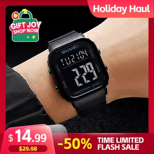 SKMEI Sports Fashion Multi functional Electronic Strap with Calendar, Timing, Alarm Function 5ATM Waterproof Trendy Student Watch