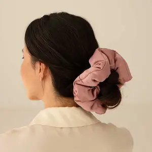 Padded Silk Scrunchie - Damask Rose
