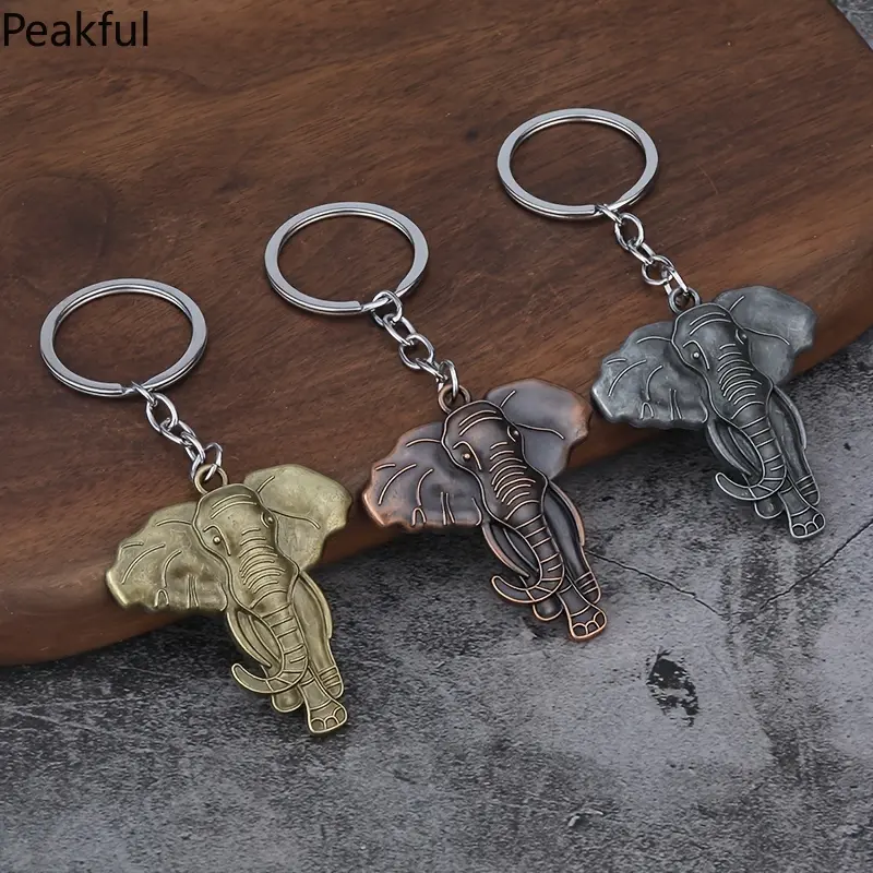 2/3PCS Zinc Alloy Elephant Keychain – Cute Animal Pendant, Perfect Bag Charm & Car Keychain, Unique Travel Souvenir Gift, Stylish Key Holder for Men & Women, Ideal for Everyday Use