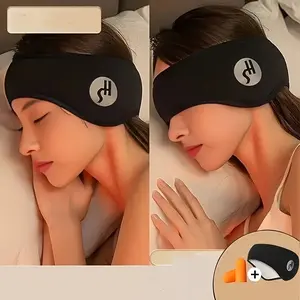 Noise Cancelling Sleep Earmuffs Eye Masks | Adjustable comfort design for a restful sleep and travel | Sound insulation effect | Solid Black | Ideal for quiet nights and warm ear tips, Deep Sleep, Sleep Aid, Snug Fit, Soft Ear Tips, Breatha