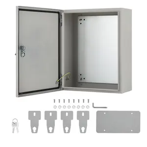 Garvee 20" x 16" x 8" Stainless Steel Outdoor Electrical Box – NEMA 4X, Waterproof, Dustproof, Lockable Junction Box with Mounting Plate & 2 Keys – IP66/IP67 Rated – Electrical Box for Indoor/Outdoor Use