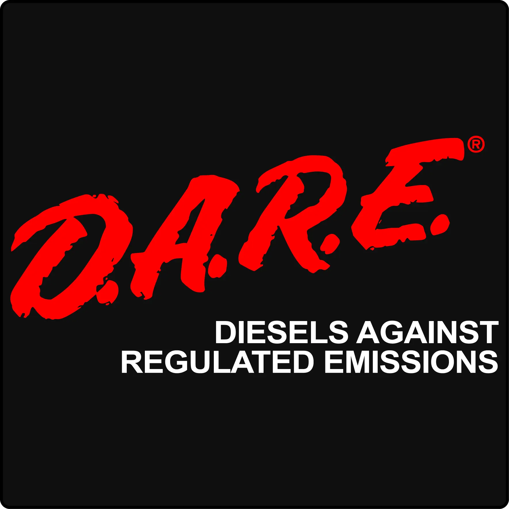 DARE Diesels Against Regulated Emissions Vinyl Window Decal Sticker for Diesel Trucks such as RAM Cummins Ford Powerstroke Chevy Duramax