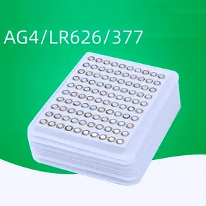 Ag4 Sr626sw 377 Lr626 1.5v Button Battery, Industrial Packaging, Alkaline Battery, Power Capacity 0.02-0.8 Wh, Batch Number 20241001