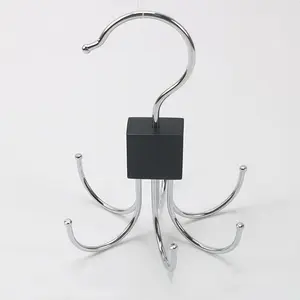 Multifunctional Rotating 6-Claw Hook: suitable for coats, hats, belts, waistbands, scarves, bags, wardrobe storage hangers, storage hooks, with a stylish appearance, durable structure, and specially designed for small spaces, Space Saving Hanger.
