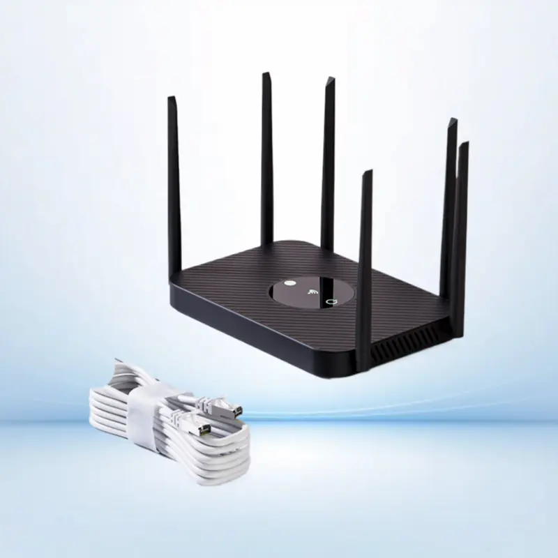 5G Dual Band Wireless Router - Gigabit Configuration, Fast WiFi, Consistent High Performance, Rapid Data Transmission, Signal Interference Reduction, Strong Wall Penetration for Large Houses, Complete Coverage