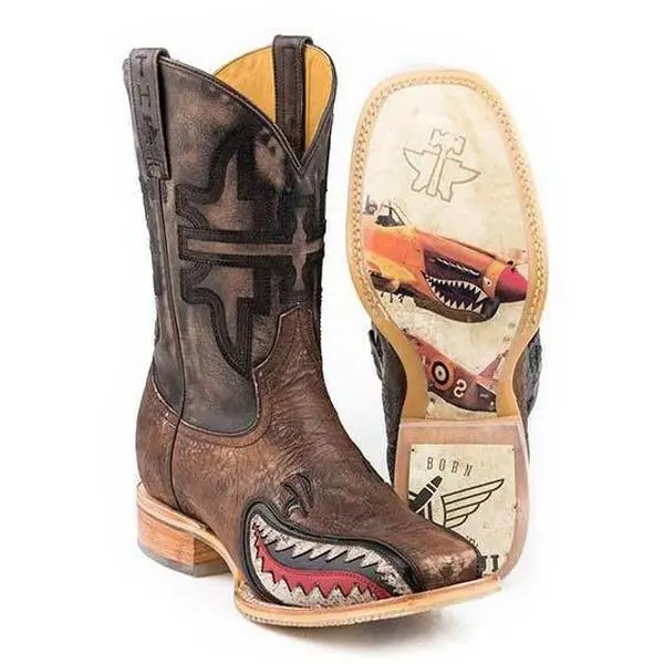 Men's Tin Haul Warhawk Bullhide Boots Handcrafted Brown