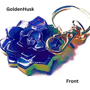 Flower Portrait Collection “Golden Husk” - NFC Keychain - Elevate Your Business with NFC Technology