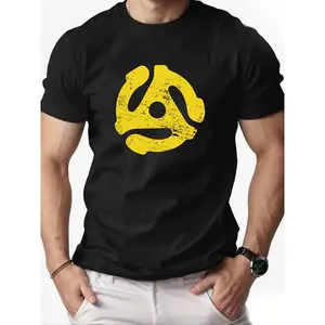 [100% Cotton] Men'S Geometric Pattern Short-Sleeve T-Shirt For Summer Leisure With A Round Neck. T-Shirt For Men And Women