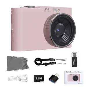 1080P Student Camera, Camera for Vlogging, Retro CCD with 32G storage card, Portable Digital Camera, Point and Shoot Camera, Ideal Gift for Girls, Boys Teenagers, and Beginners, Birthday Gift