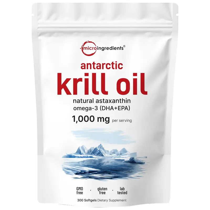 Micro Ingredients Antarctic Krill Oil 1000mg with Omega 3