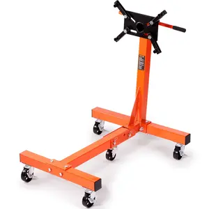 SummervibesVEVOR Engine Stand, 1500 lbs (3/4 Ton) Rotating Engine Motor Stand with 360 Degree Adjustable Head, Cast Iron Folding Motor Hoist Dolly, 5-Caster, 4 Adjustable Arms, for Vehicle Maintenance, Steel, Cast Iron Parts