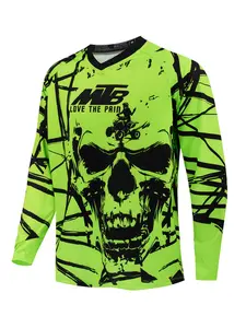 Cycling T-Shirt, Bike Riding Motorcycle Off-Road Shirt, Mountain Biking Clothing, Long Sleeve Sports Top, Outdoor Activity Gear, Cyclist Jersey