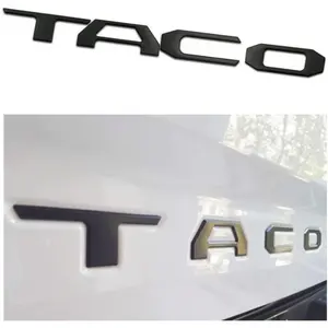 Tailgate Insert Letters Compatible with 2024 Tacoma 3D Emblems with Strong 3-M Adhesive Matte Black