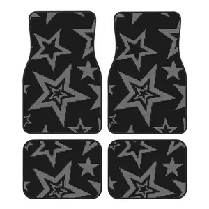4pcs Car Floor Mats with Prints, Car Interior Accessory, Featuring 2D Designs, Enhance The Elegance and Aesthetic of Your Car's Interior, Compatible with Various Models, Perfect for Birthday And Holiday Presents
