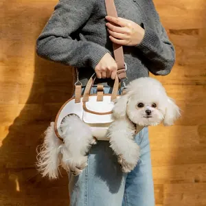 Dog Full Body Lift Harness for Small Dogs Hands Free Shoulder Yorkie Carrier Adjustable Breathable Vest Straps with Small Puppy Treat Bag（4.1 lb-20 lb）