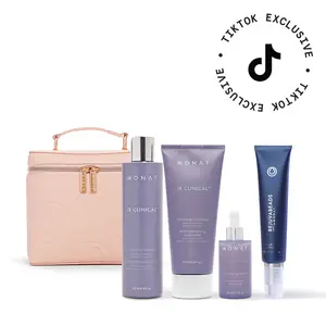 MONAT IR Clinical Hair Thinning Defense System + REJUVABEADS Split End Mender | Thickening Hair Care Set for Fuller, Stronger Hair Strengthens Hair Shampoo Smooth Repairing Serum Conditioner Cleanser Haircare