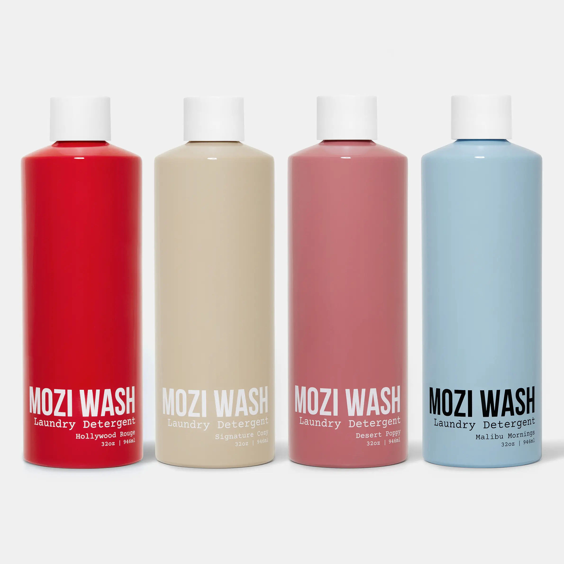 4 Pack Mozi Wash 32 oz Scented Liquid Laundry Detergent (200+ Loads Total)