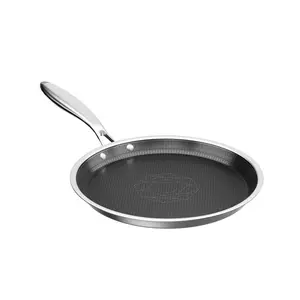 9.5" Nonstick Round Griddle - Induction Ready Honeycomb Pancake Pan