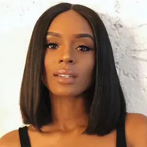 Arabella 6x6x2 Affordable Glueless Bob Wig for Summer 12" Straight Human Hair Pre Plucked Knots Bleached Pre Cut Lace Minimalist Easy Grab Go Wig