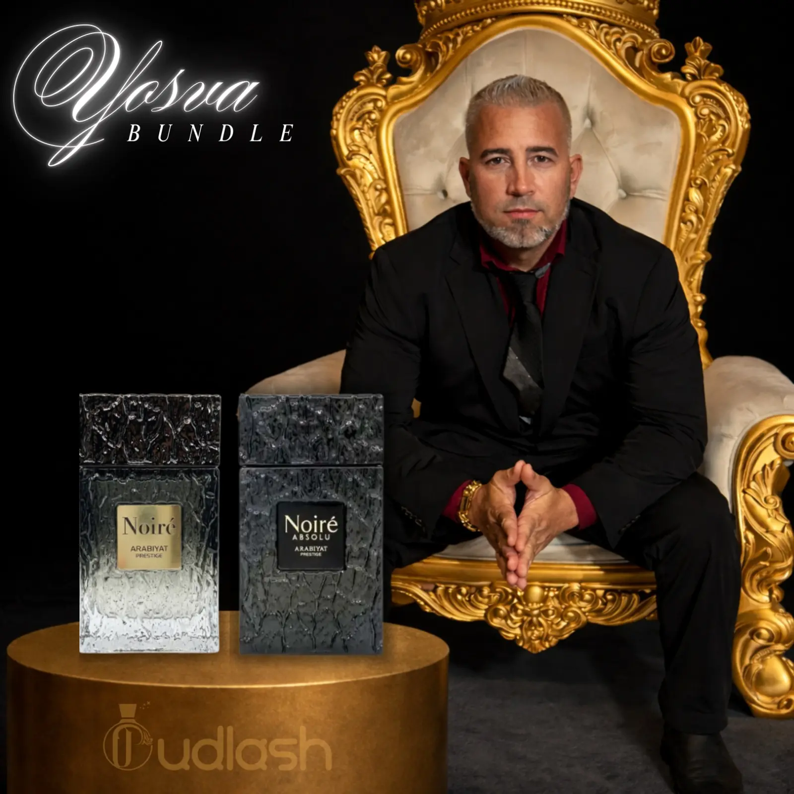 Yosva Bundle | Arabiyat Prestige | Noire + Noire Absolu | Men's Fragrance | 100 ML - 3.4 OZ | Eau De Parfum | Lavender - Geranium & Amber