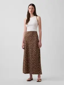 GAP Linen-Blend Maxi Slip Skirt