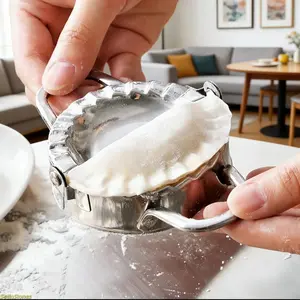 Stainless Steel Dumpling Mold, 2026 Popular Kitchen Tool with Multi-Functional Pressing Clamp, Durable, Simplifies Dumpling Making for Beginners