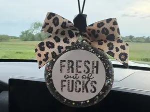 Leopard Sarcastic Freshie | Rearview Mirror Freshie | Car Air Freshener