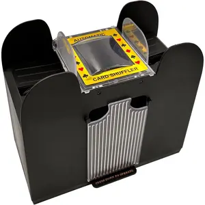 6 Deck Automatic Card Shuffler, Battery Operated Card Dealer Machine, Electric
