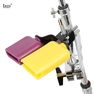 IRIN Cowbell Portable Compact Size Yellow Purple High and Low Bass Drumming and Percussion Instrument Parts and Accessories