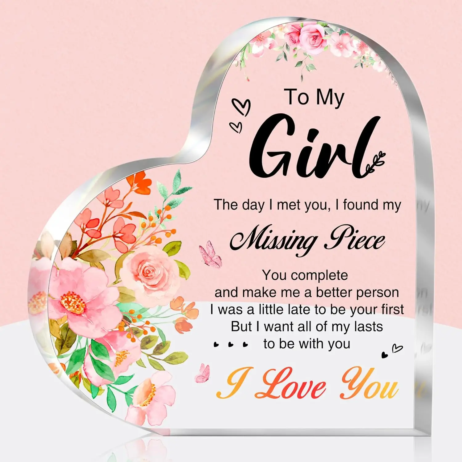 Gifts for Girlfriend, Mothers Day Gifts for Girlfriend, Anniversary Valentines Gifts for Her, To My Girl  Keepsake, Romantic I Love You Gifts for Her Girlfriend GF Gifts