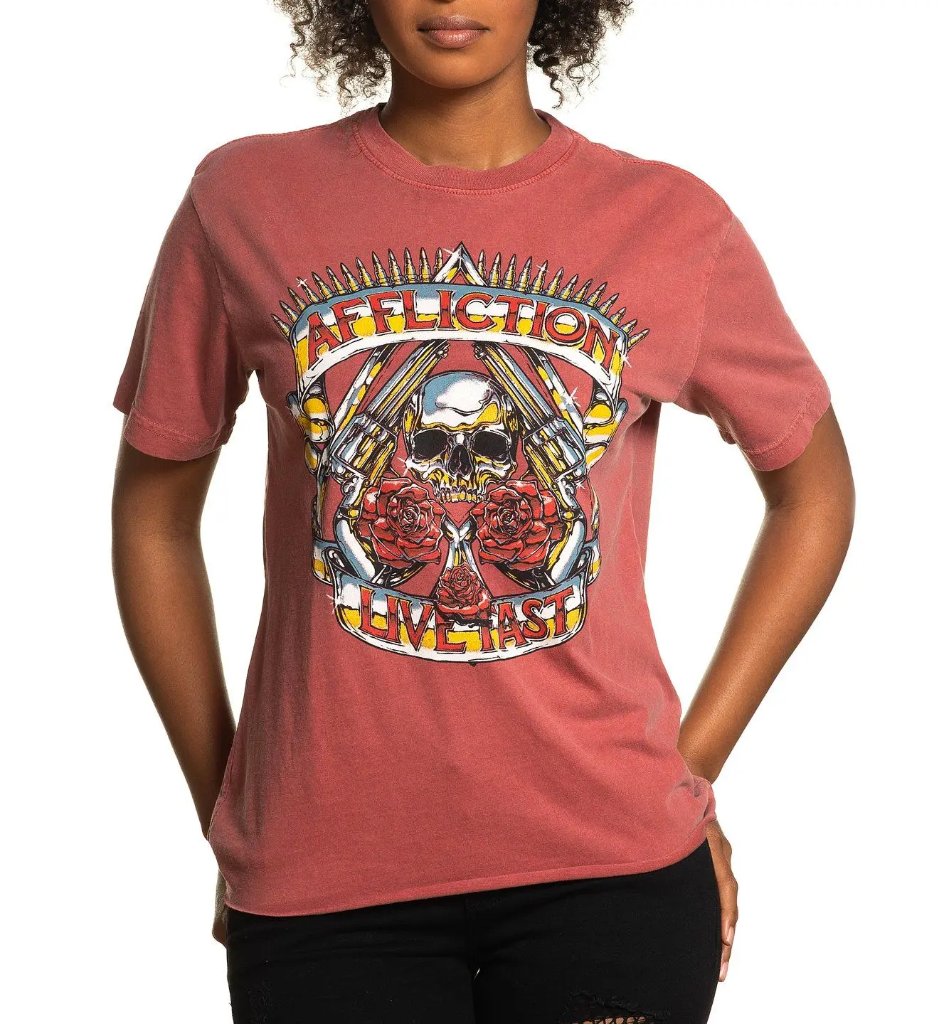 Affliction Women's T-shirt Hollow Point