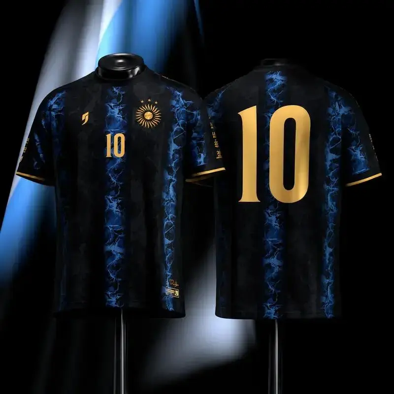 El Pulga M10 #10 Limited Black Soccer Shirt, Retro Football Jersey, Urban Streetwear Athletic Clothing, Perfect Birthday Gift for Him