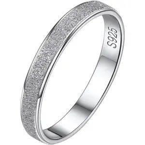 925 sterling silver ring, customizable with sandblasting finish/multi-faceted cut, wedding ring, comfortable to wear, sizes 4-12, couple's gift, popular gift, gift for couples