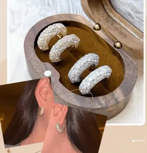 CZ C-Hoop Earrings