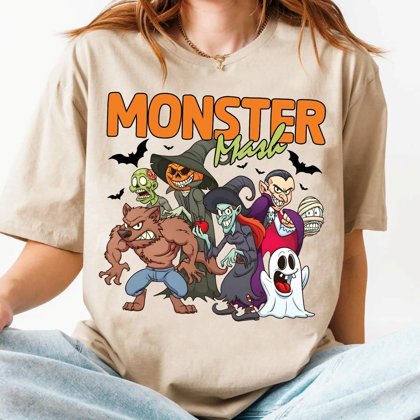 Halloween Monster Mash Sweatshirt and T-Shirt, Halloween Monsters Shirt, Monster Mash Shirts, Halloween Ghost Shirt, Spooky Season, Halloween Shirt, Fall Sweatshirt